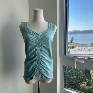 Athleta seafoam green Ruched Tank Top L Large